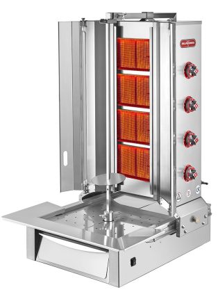 4 RADYANLI ALTTAN MOTORLU DÖNER OCAK