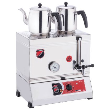 ÇİFT  DEMLİKLİ ELEKTRİKLİ PLEYTSİZ  ÇAY KAHVE TAKIMI