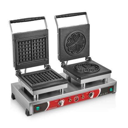 ÇİFTLİ  ÇİÇEK +KARE  MODEL WAFFLE MAKİNASI